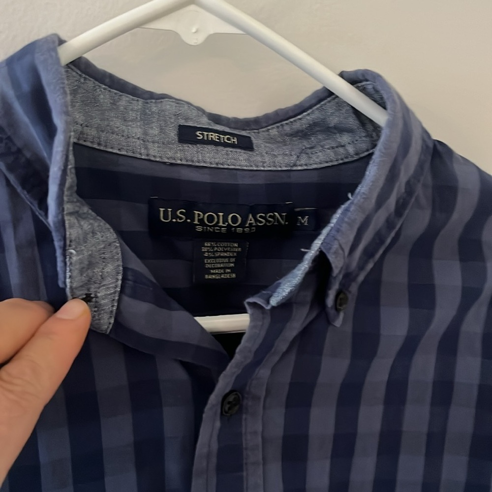 Mens U.S. Polo Assn.® Button Down Woven Shirt - - Picture 3 of 6